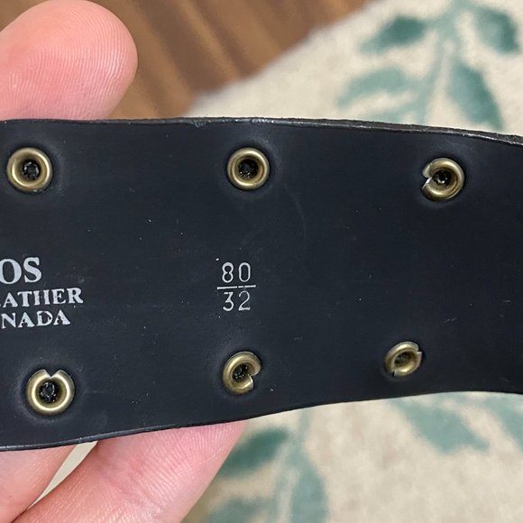 Kudos Black Leather Belt US 32 - Picture 4 of 5